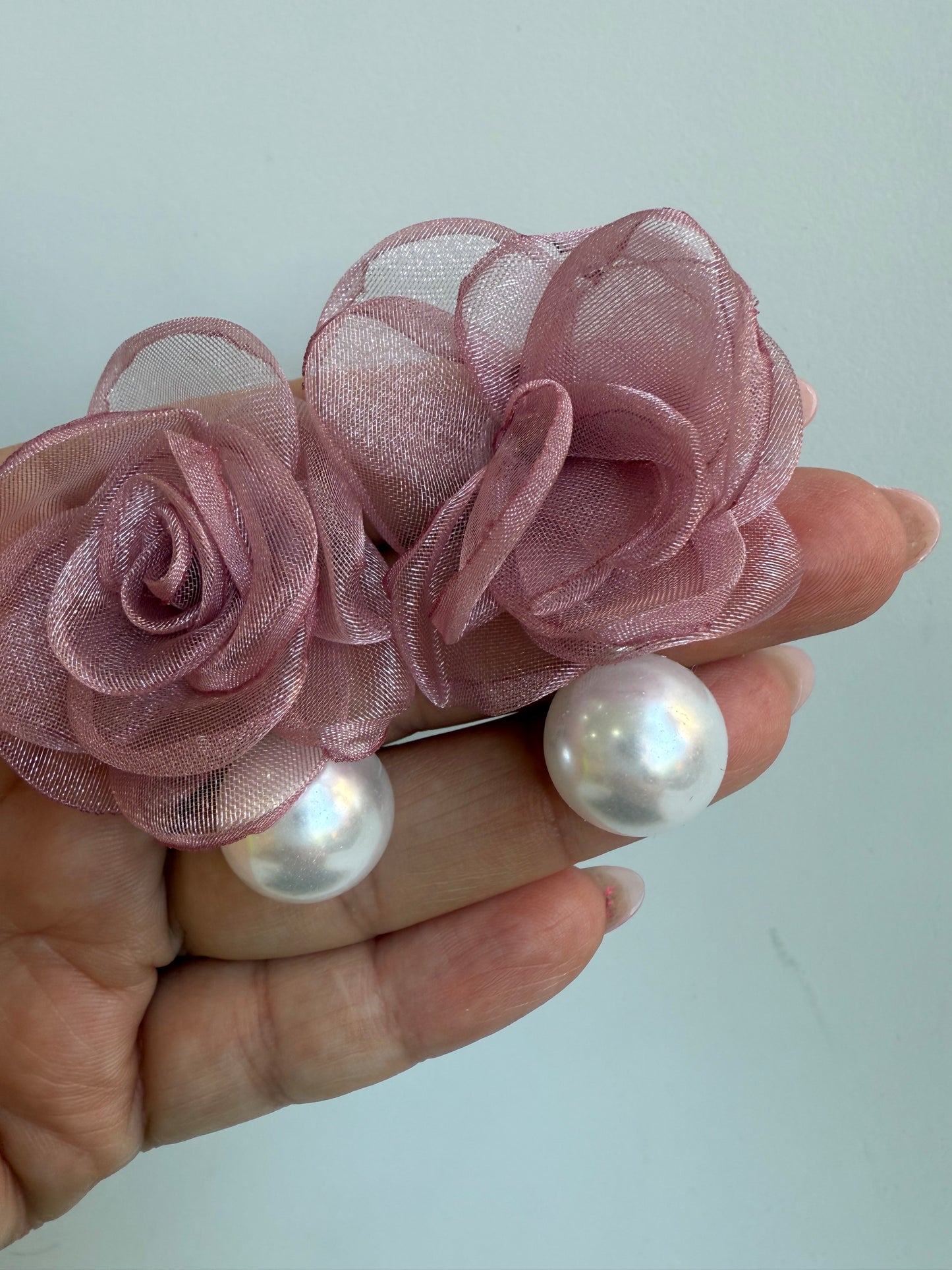PENDIENTE PERLA ROSA