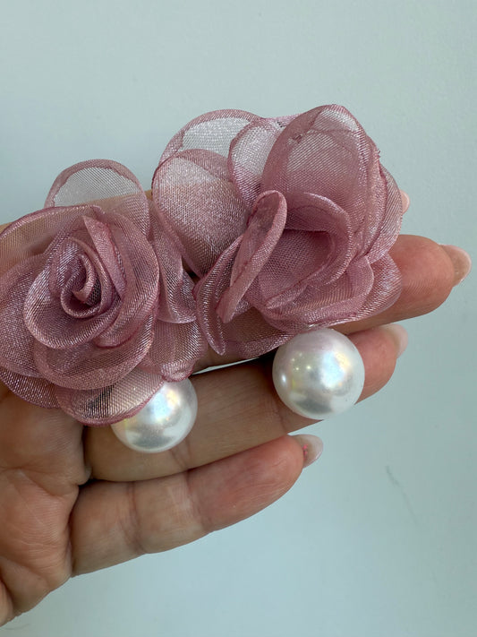 PENDIENTE PERLA ROSA